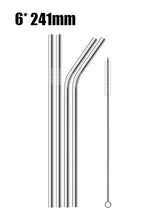 A Set of Stainless Steel Reusable Straws